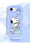 iPhone 17E Compatible Case Camera Protector Blue Silicone Couple Phone Case Line Pattern - 2
