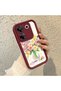 Tecno Camon 20 Pro 5g Compatible Case Camera Protector Burgundy Silicone Couple Phone Case Floral Pattern - 3