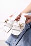 Tropea White Knitwear Women's Slippers with Gold Starfish Accessories - 3
