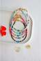 Blue Glass Evil Eye Beaded Colorful Bead Bracelet Water Resistant - 3