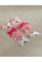 Girls Assorted Ribbon Hair Clip Set 8 Pieces - 2