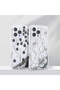 iPhone 16 Pro Case Liquid Glitter Patterned Magsafe Camera Raised Silicone Omsy - 2