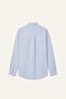 Relax Fit Polo Collar Striped Cotton Long Sleeve Light Blue Shirt H5751Ax26Au - 2