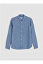 Indigo Regular Fit 100% Linen Men's Shirt