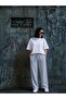Women's Premium Oversize Tracksuit Set White T-Shirt 2 Thread Tracksuit Bottoms Set of 2 - 4
