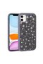 iPhone 11 Case Glittery Diamond Stone Camera Raised Silicone Vrdr - 5