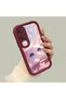 Vivo Y21D Compatible Case Camera Protector Burgundy Silicone Couple Phone Case Cat Pattern - 3