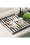 Roll Up Dish Drying Rack, 304 Stainless Steel Over Sink Dish Drying Rack, Foldable Heat-Resistant Dishes Drainer for Kitchen and RV Sink Counter - 4