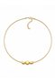 Xuiping Gold Minimal Geometric Detail Choker Women's Necklace - 3
