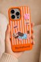 iPhone 16 Pro Max Compatible 3D Dachshund Dog Figured Striped Silicone Phone Case - 4