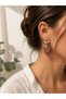 Earrings - Boho with gold accessory - 2