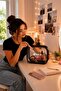 Black Framed Pvc Transparent Cosmetic Bag |   Travel, Makeup, and Personal Care Organizer - 2