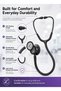Classic III Monitoring Stethoscope Model 5620 Silver-Finish Dual-Sided Chestpiece with Black Tubing Adult and Pediatric Tunable Diaphragms Soft-Sealing Eartips 27 Inch 69 cm - 5