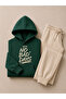 Unisex No Bad Days Print Winter Top and Bottom Tracksuit Set