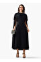 NOIR GRID AND FLORAL EMBROIDERED CAPE GOWN - 4
