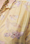 Women's Floral Patterned Yellow Transparent Blouse-Shirt - 2