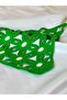 Green Daisy Patterned Summer Bandana, Knitted Patterned Bohemian Bandana & Waist Scarf - 4