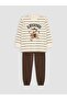 Crew Neck Printed Boys' Pajama Set (W6) - 2