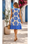 Women's Floral Patterned Collar Ring Detailed Stylish Summer Single Jersey Dress - 3