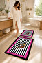 Non-Slip Base Washable 2-Piece Plain Elephant Pattern Bath Mat and Toilet Set – Modern Bathroom Rug - 2