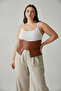 Plus Size Tan Women's Belt Corset Style Wide Waist Shaper - 2