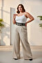 Plus Size Black Women's Belt Thick Corset Style with Staple Detail - 2