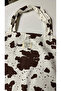 Coffee White Patterned Snap Fastener Beach Bag Wide Range of Uses Premium Canvas Bag Shoulder Bag - 2