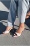 Dilla Women's Heeled Slippers Pointed Toe Casual Slippers 8.5 cm