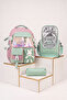 Girl's Rabbit Korean Style Kawaii 3-Piece School Bag Set Dusty Rose - 3