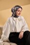 Twill Silk Scarf Royale Shawl Pattern Black 90X90 - 2