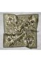 Twill Silk Scarf Large Floral Grass Green 90X90 - 5