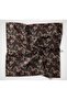 Cotton Polyester Scarf Black-Claret Red Beige Orange Botanical Patterned Soft Textured Durable 90X90 - 5