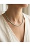 Crystal Bead Women's Necklace Gold Dorika Bead Detailed Turquoise Necklace