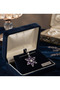 316L Steel Chain Silver Color Lilac Drop Stone Model Lotus Flower Necklace - 7