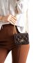 Women's Black Quilted Chain Mini Shoulder Bag - Classic Hand and Shoulder Bag - 3
