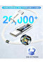 Type-C 240W USB-C to USB-C Cable, 1m, Durable Braided Fast Charging Cable, White - 5