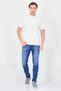 Men Crew Neck Short Sleeve Textured T-Shirt, Off White - 2