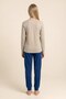 Young Girl's Cotton Crew Neck Printed Long Sleeve Pajama Set 9289 Beige - 2