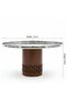 Luhpar Brown Wooden Footed Silver Stainless Steel Cake Stand - 27×14 cm - 5