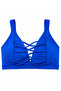 Plus Size Women's Bikini Top with Rope Detail and Adjustable Straps