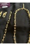 Gold Chain Model Necklace Earrings Bracelet Set - 3