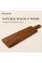 Walnut Wood Long Paddle Serving Board with Handle 49 × 12 cm for Cheese, Bread, Sushi, Fruit, Desserts and Appetisers - 3