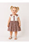 Eylül Paisley Lace Collared Girls' Dress & Bonnet Set - 5