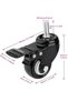 1.5 Inch Heavy Duty Swivel Caster Wheels with Brakes-Pack of 4 (Black, 2 Inch M8 Stem) - 3
