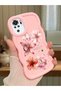 Redmi Note 10S Compatible Case Camera Protector Pink Silicone Couple Phone Case Floral Pattern