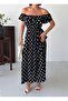 Viscose Fabric Madonna Collar Women's Long Dress - 2