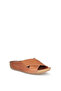 Woods 02 Tan Genuine Leather Women's Slippers - 3