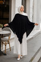 Asymmetric Collar Long Transparent Poncho Cape - 5