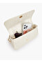 Textured Crossbody Bag with Magnetic Flap Closure - 7