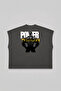 Gym Sporcu Power through Printed Oversize Worker Boxy Fit Sleeveless Crew Neck T-Shirt - 3
